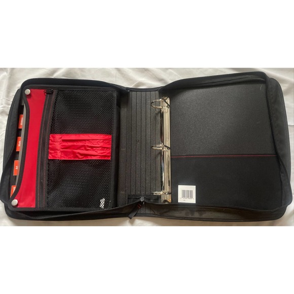 Vintage Nike 3 Ring Binder Mead Trapper Keeper School Organizer Zipper Pockets - Picture 3 of 7